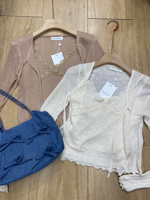 MATINEE Korean Knitted Camisole With Shrugs Sets